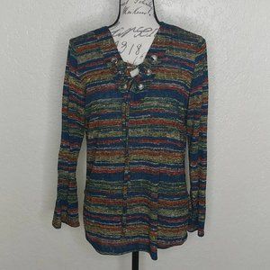 Chenault Multicolored Striped Top Size S